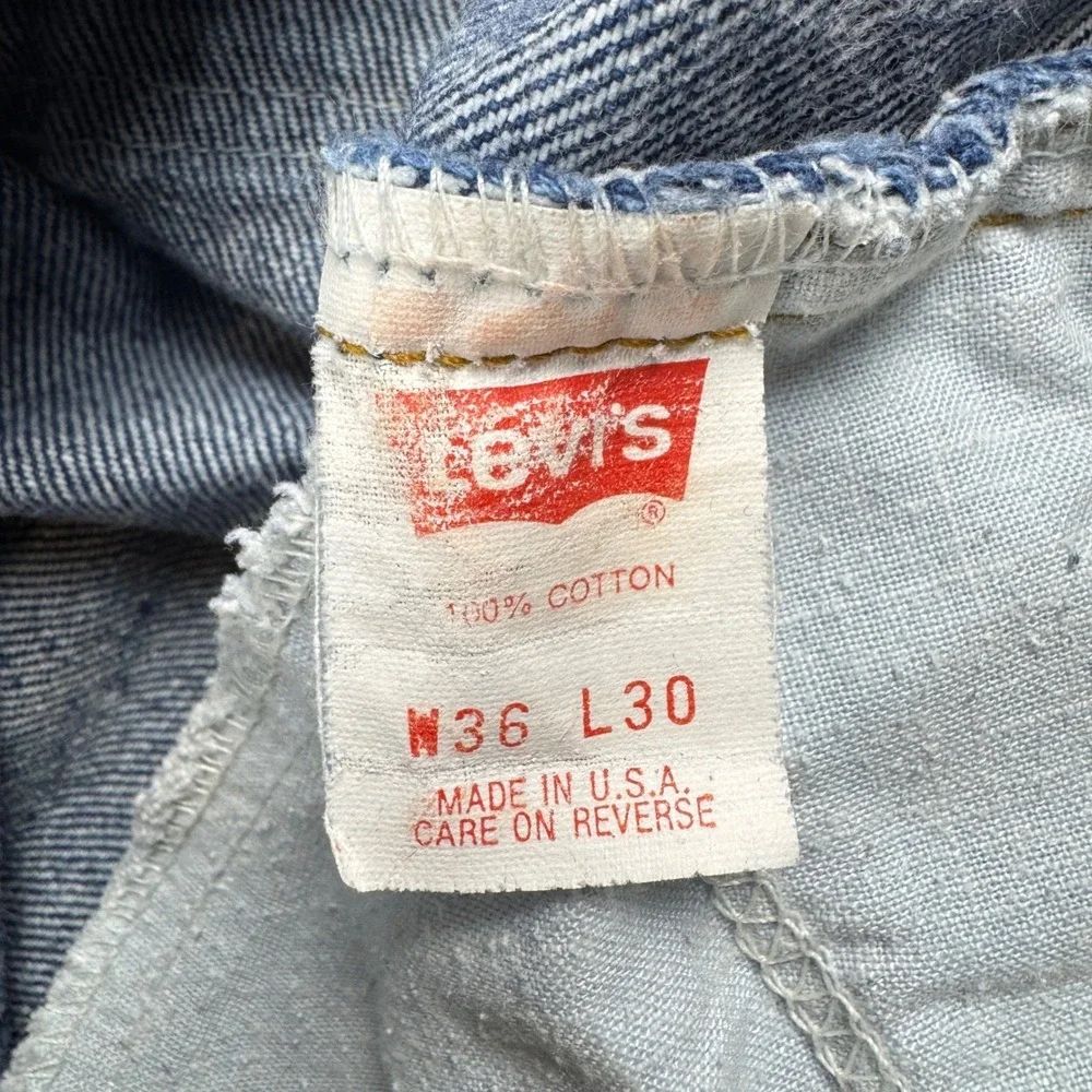 Vtg Levi's 505 80s Men's‎ Acid Wash Jeans USA Made Altered W33 L24